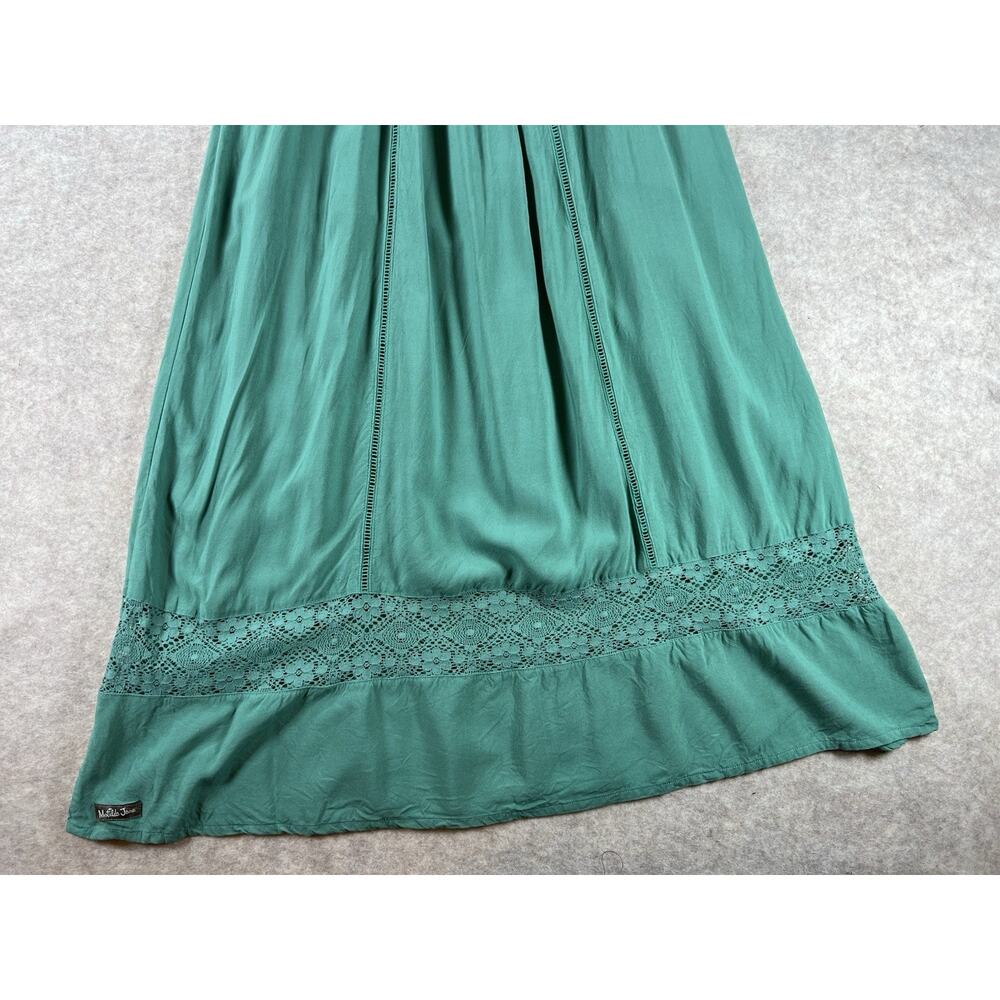 Matilda Jane Green Down In The Valley Mama Boho Prairie Lace Maxi Dress Sz M - Picture 7 of 10